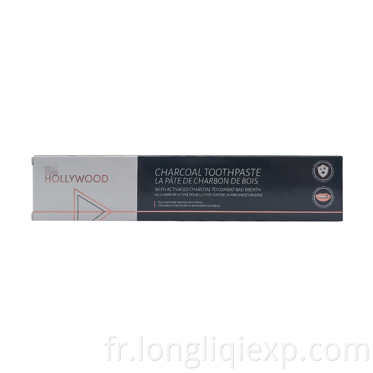 Dentifrice blanchissant pour les dents au charbon biologique en gros 125 ml